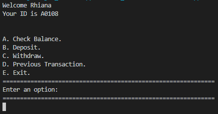 Bank Application using Java